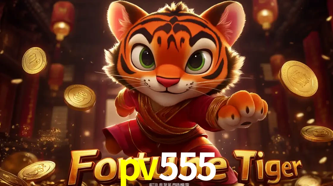 O carismático mascote do jogo de slot Fortune Tiger, um tigre fofo em pose de artes marciais, pronto para trazer sorte e multiplicadores de ganhos no cassino online pv555.
